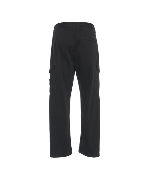 Pantaloni cargo con logo staccabile #nero