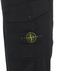 Pantaloni cargo con logo staccabile #nero