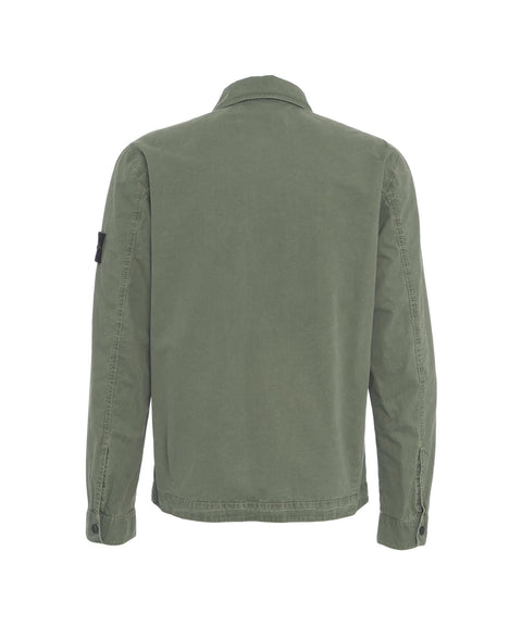 Overshirt in cotone #verde