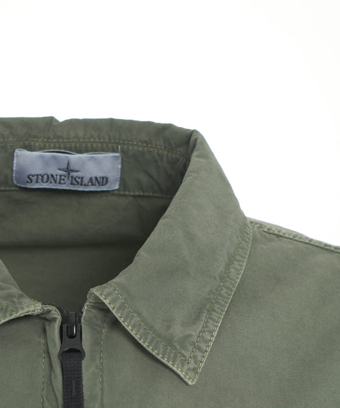 Overshirt in cotone #verde