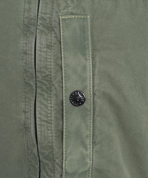 Overshirt in cotone #verde