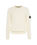 Maglione a maglia con logo #beige