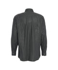 Overshirt in pelle #nero