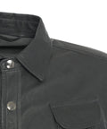 Overshirt in pelle #nero