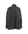 Giacca oversize in pelle #nero