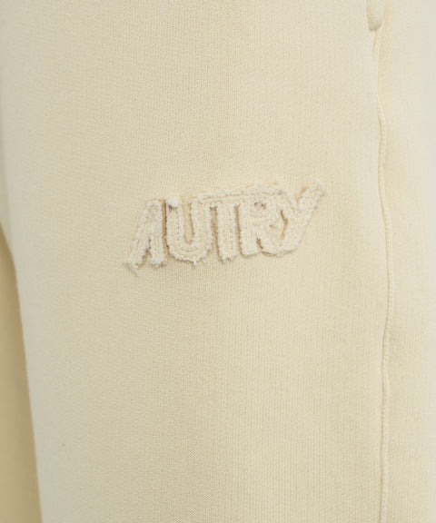 Pantaloncini in jersey con logo #beige