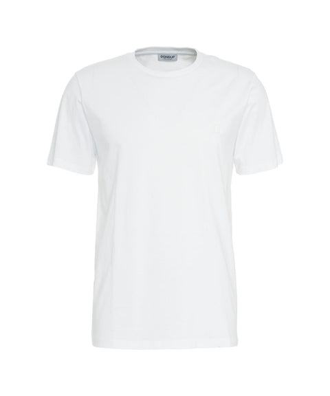 T-shirt con logo ricamato #bianco