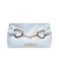 Pochette con dettaglio logo #blu