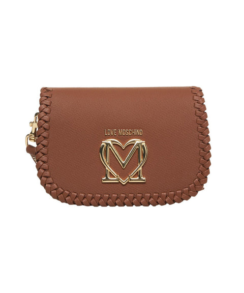 Borsa a tracolla con logo #marrone