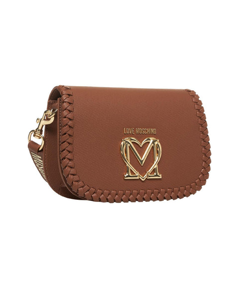 Borsa a tracolla con logo #marrone