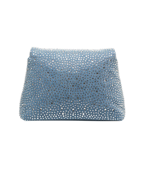 Borsa a tracolla con strass 'LaPuffy' #blu