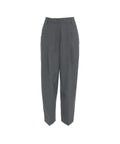 Pantaloni plissettati con gessato 'Carla' #grigio