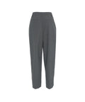 Pantaloni plissettati con gessato 'Carla' #grigio