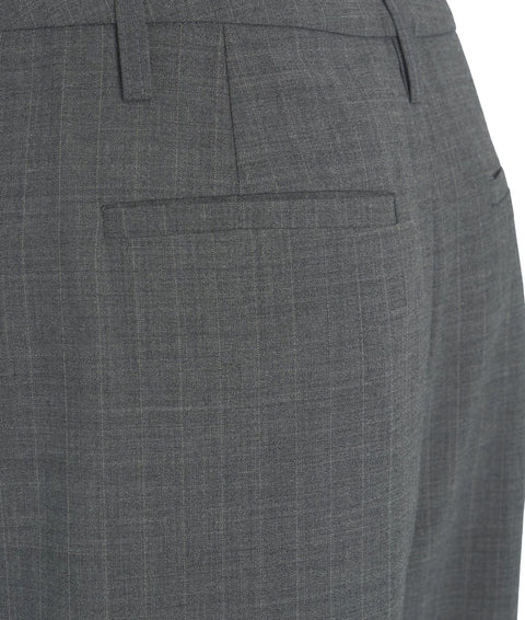 Pantaloni plissettati con gessato 'Carla' #grigio