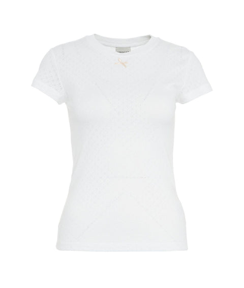 T-shirt con dettaglio fiocco 'Ludo' #bianco