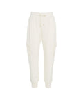 Pantaloni jogging con tasche cargo #bianco