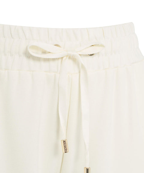 Pantaloni jogging con tasche cargo #bianco