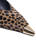 Sabot con stampa animalier 'Kasia' #marrone