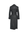 Cappotto in eco-pelle con cinturino #nero