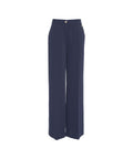 Pantaloni a gamba larga gessato #blu