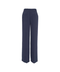 Pantaloni a gamba larga gessato #blu