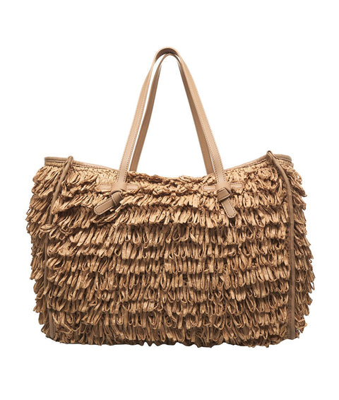 Shopper in rafia 'Marcella #beige