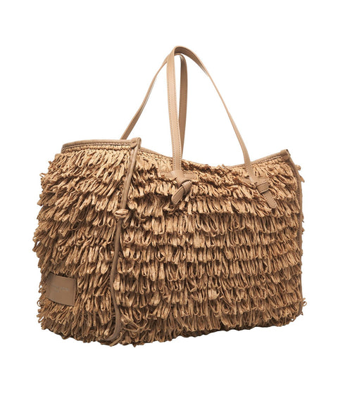 Shopper in rafia 'Marcella #beige