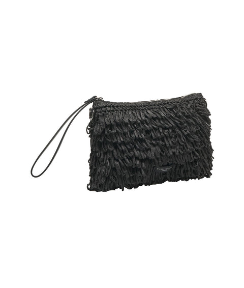 Pochette in rafia 'Marcella' #nero