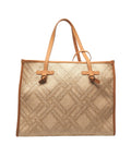 Shopper in tessuto jacquard 'Marcella' #beige