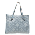 Shopper in tessuto jacquard 'Marcella' #blu