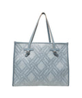 Shopper in tessuto jacquard 'Marcella' #blu