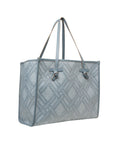 Shopper in tessuto jacquard 'Marcella' #blu