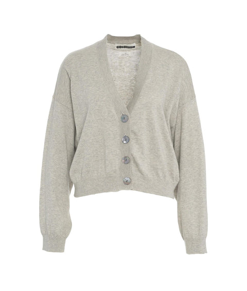 Cardigan con scollo a V 'Presley' #grigio