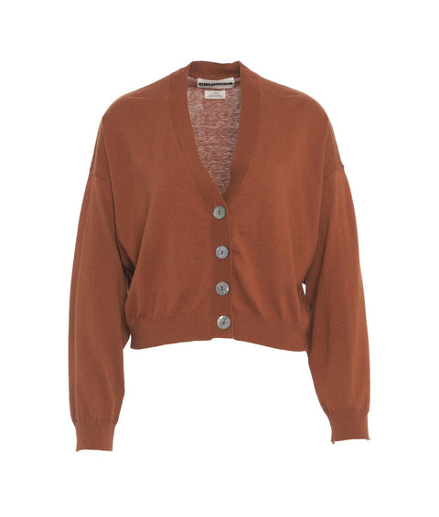 Cardigan con scollo a V 'Presley' #marrone