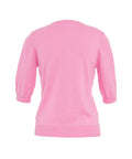 T-shirt con scollo a V #rosa