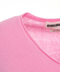 T-shirt con scollo a V #rosa