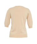 T-shirt con scollo a V #beige