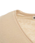 T-shirt con scollo a V #beige