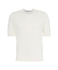 T-shirt a maglia #bianco