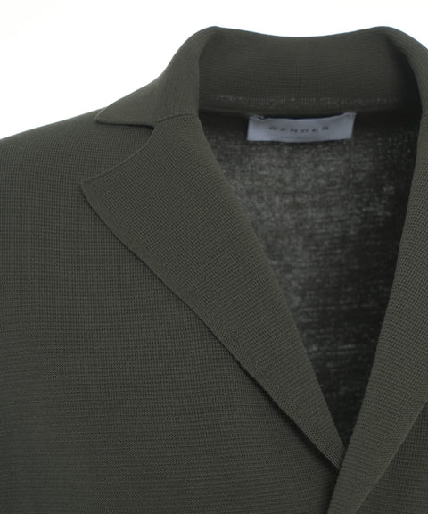 Blazer doppiopetto in maglia #verde