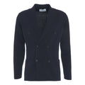 Blazer doppiopetto in maglia #blu