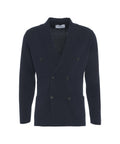 Blazer doppiopetto in maglia #blu