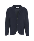 Blazer monopetto in maglia #blu