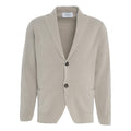 Blazer monopetto in maglia #grigio