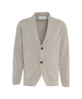 Blazer monopetto in maglia #grigio