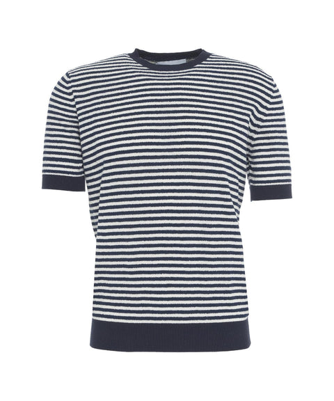 T-shirt a righe in maglia #blu