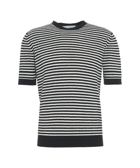 T-shirt a righe in maglia #nero