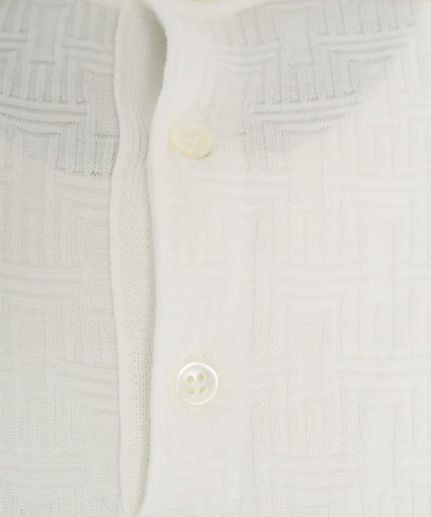 Poloshirt con struttura #bianco