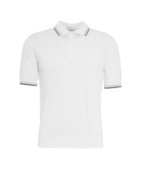 Polo a maglia #bianco