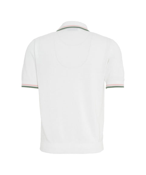 Polo a maglia #bianco